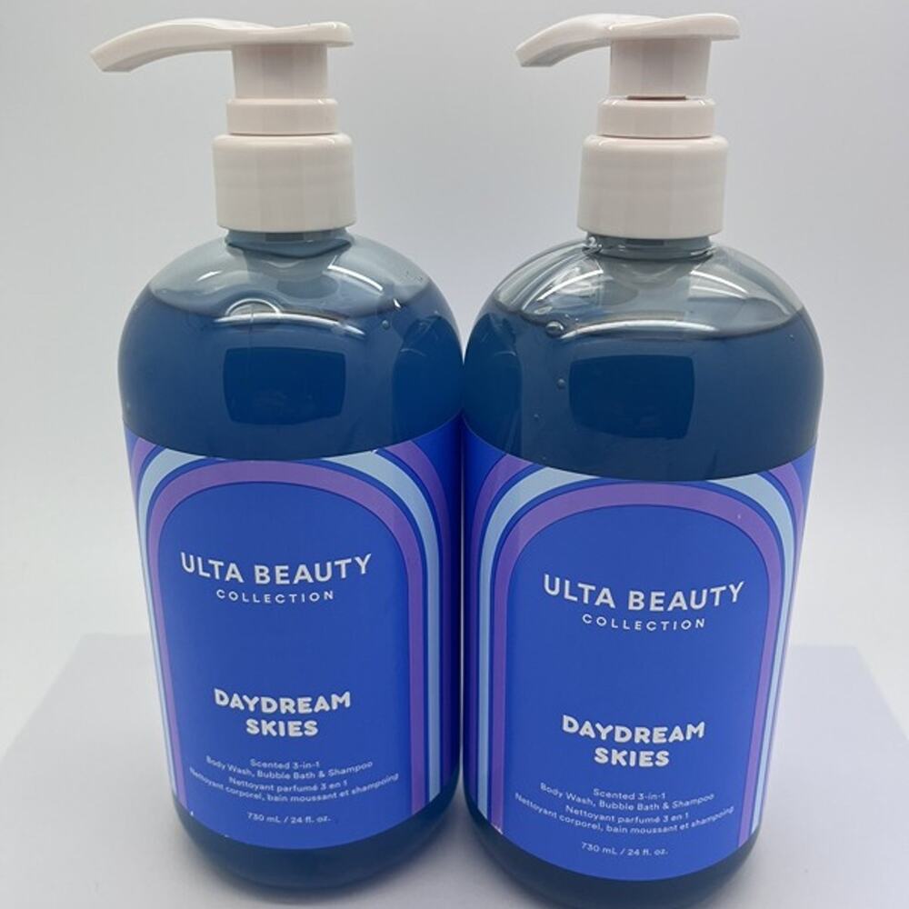 DAYDREAM SKIES Ulta Beauty 3-in-1 Body Wash Bubble Bath Shampoo 24 oz Lot of 2